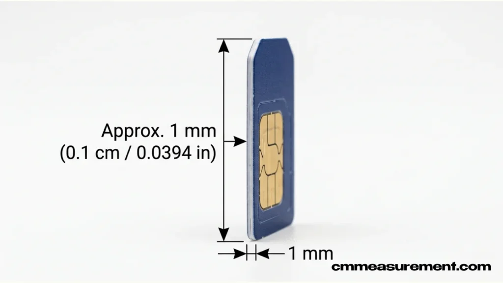 A SIM card's thickness
