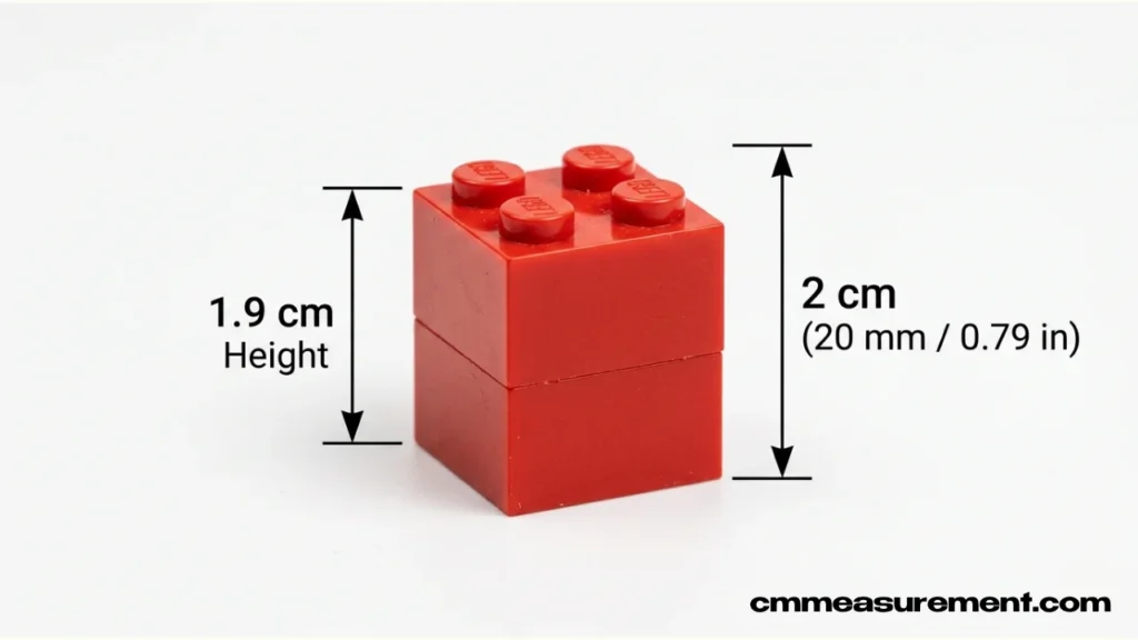 A Lego brick's height