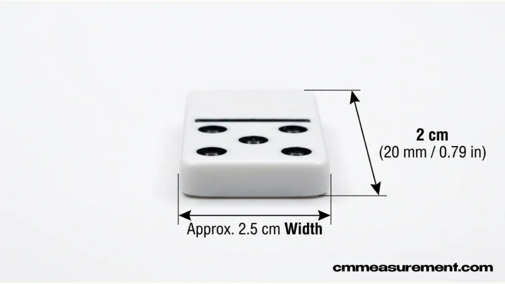 A domino tile's width