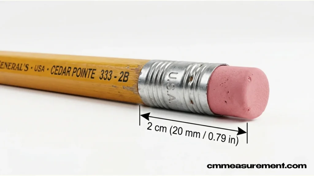 A pencil eraser (unsharpened)