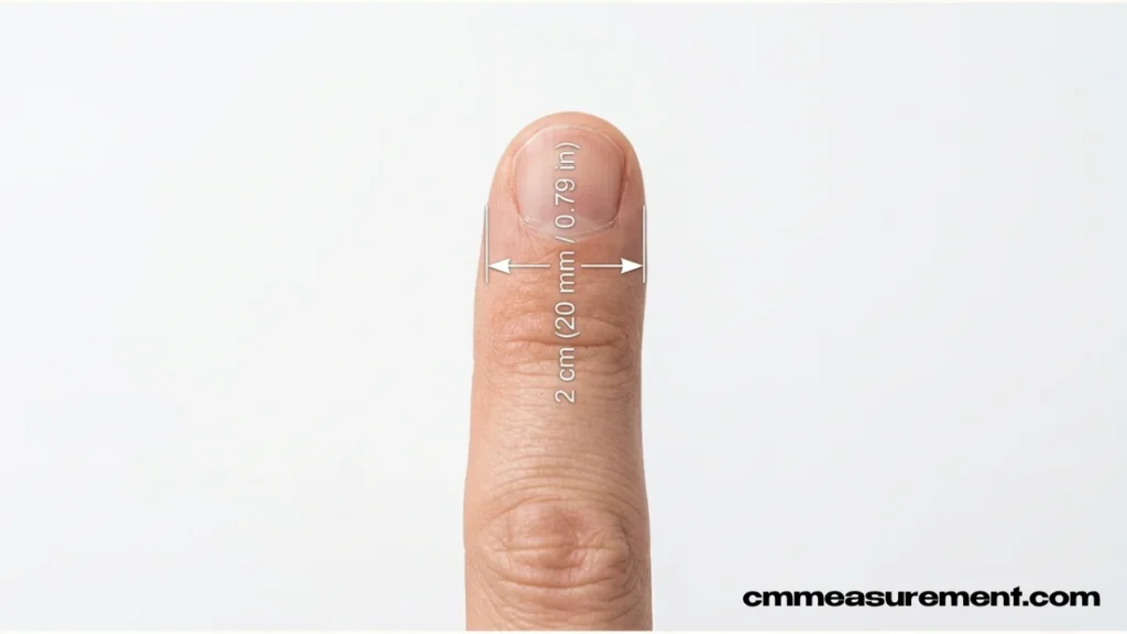 Your index fingertip (top segment)