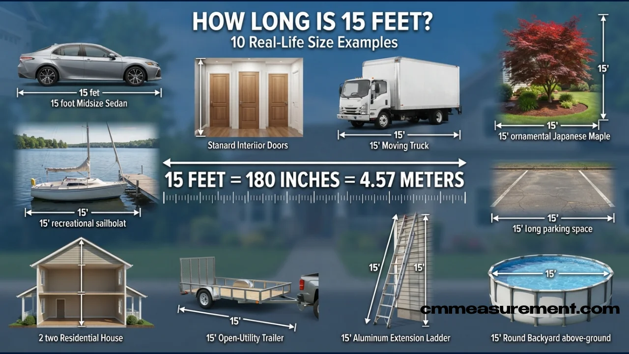 How Long Is 15 Feet? 15 Feet in Inches & 10 Real-Life Size Examples
