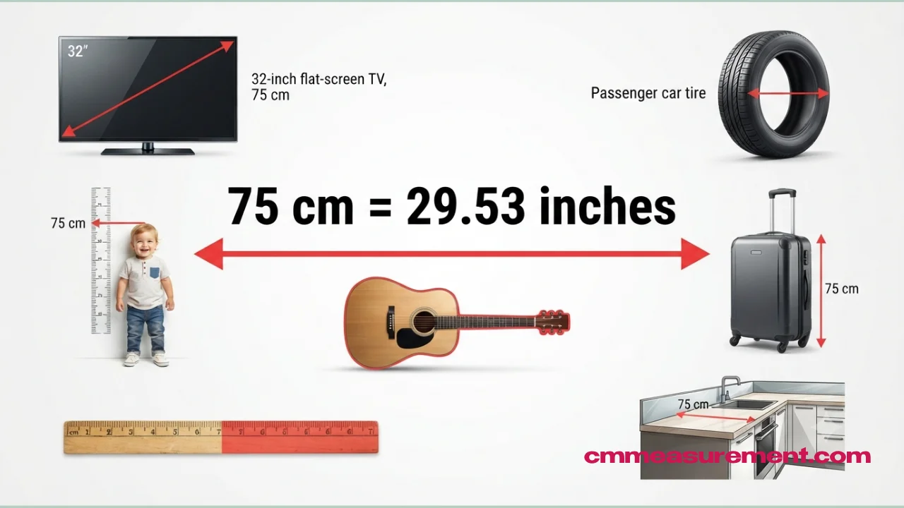 How Long Is 75 cm? 75 cm in Inches + 7 Real-Life Size Examples