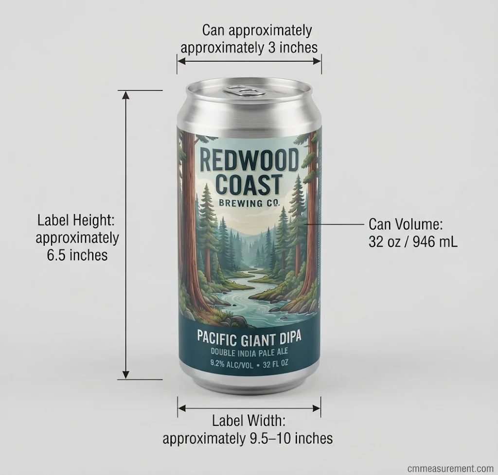 Beer Can Label Dimensions