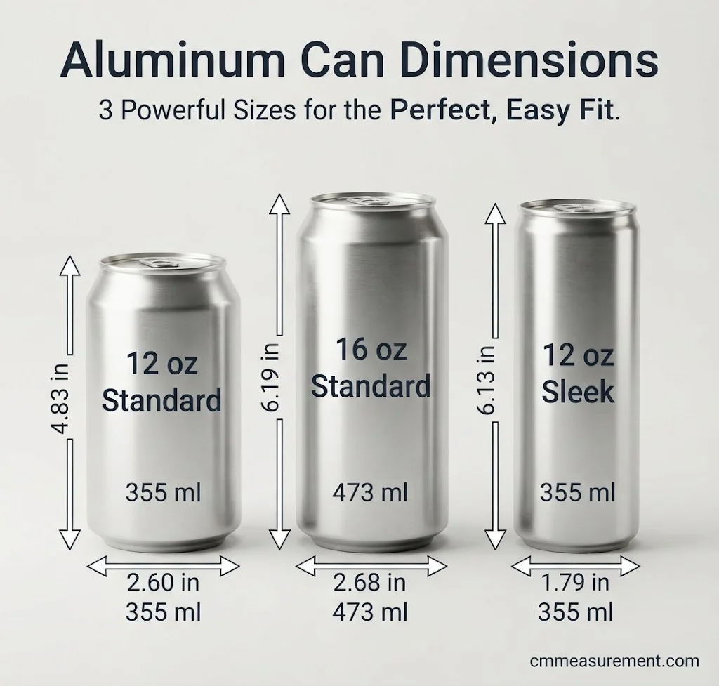 Aluminum Can Dimensions: 3 Powerful Sizes for the Perfect, Easy Fit