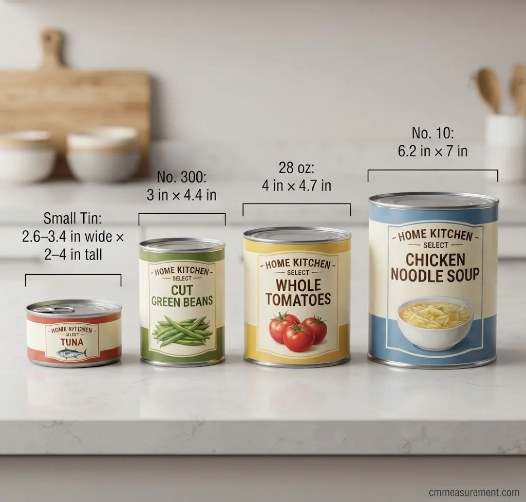 Food Can Dimensions