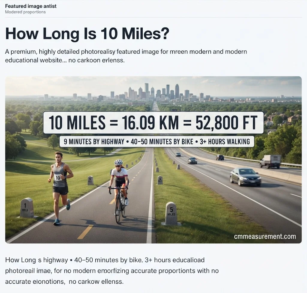 How Long Is 10 Miles? 6 Powerful Real-Life Comparisons to Easily Visualize This Incredible Distance