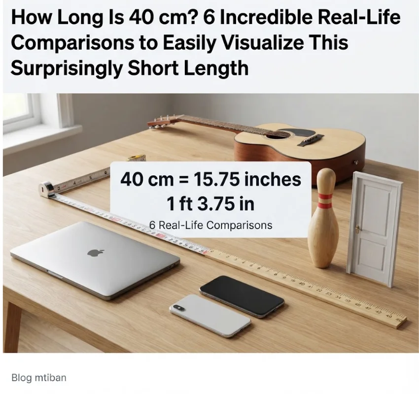 How Long Is 40 cm? 6 Incredible Real-Life Comparisons to Easily Visualize This Surprisingly Short Length