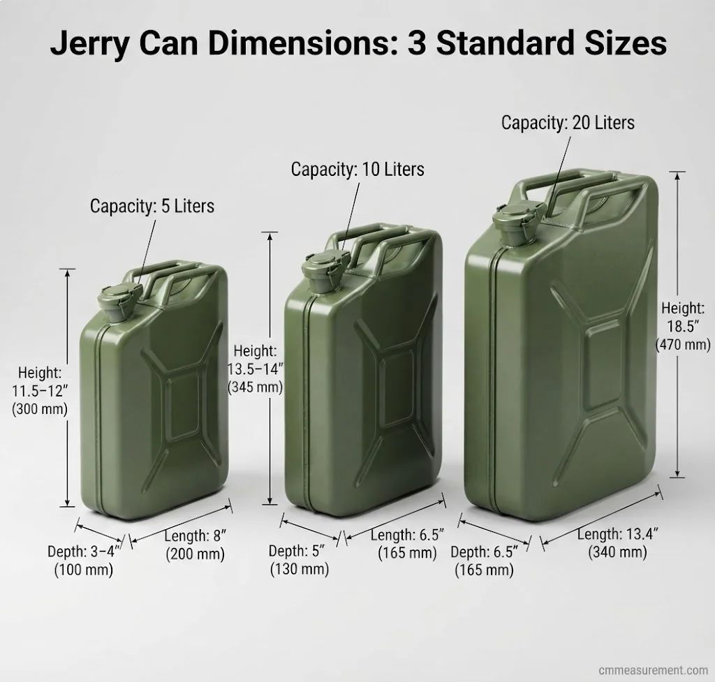 Jerry Can Dimensions: 3 Powerful Sizes for the Perfect, Easy Fit