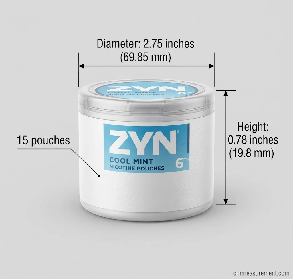 Zyn Can Dimensions