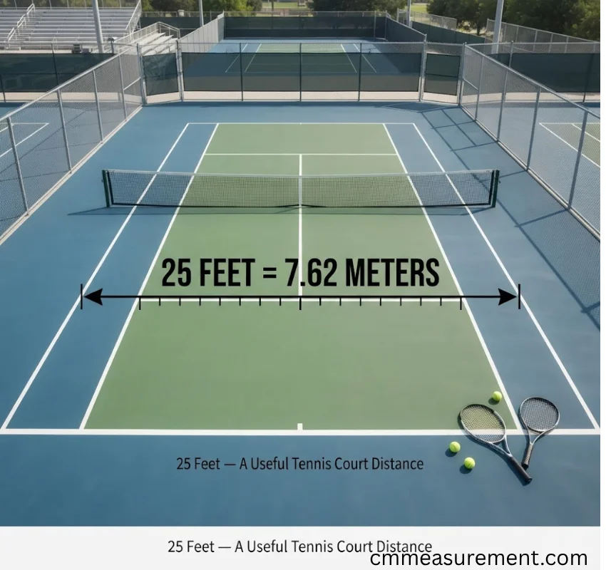 How Long Is 25 Feet in Meters, Yards, and Inches