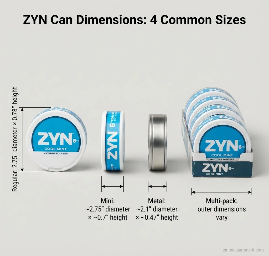 Zyn Can Dimensions: 4 Powerful Sizes for a Perfect, Easy Fit